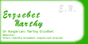 erzsebet marthy business card