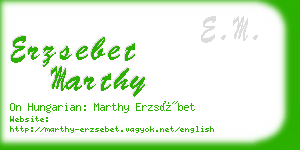 erzsebet marthy business card